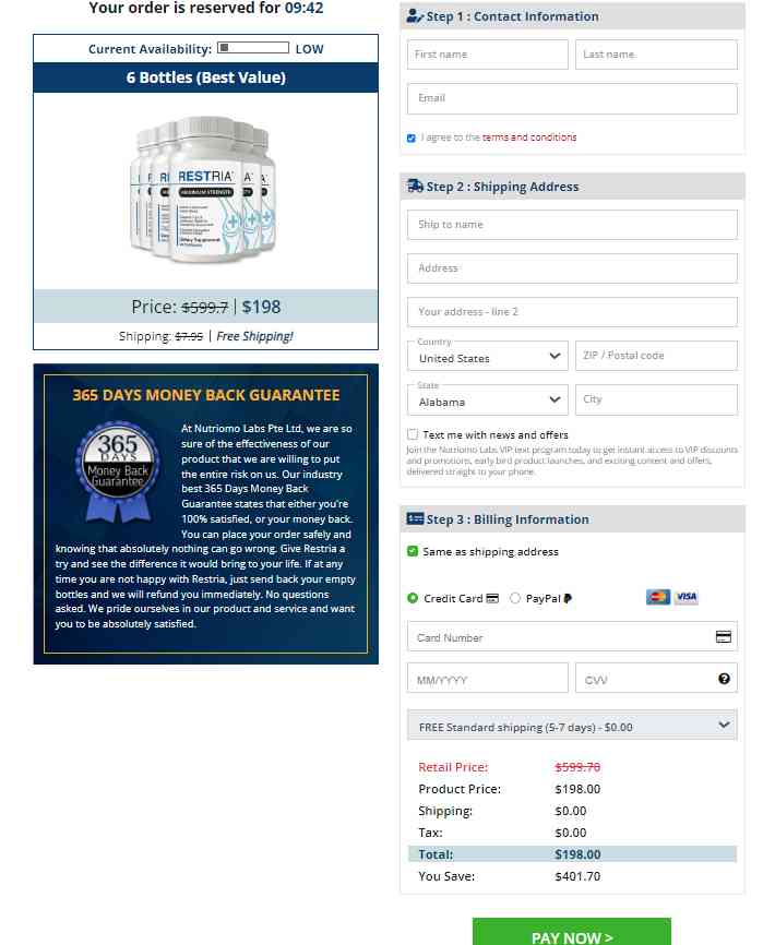 Restria Restria Order Page